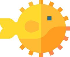 A fish with gears on its head vector