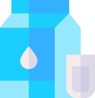A blue box with a glass of milk and a drop of water vector
