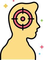 A person with a target on their head vector