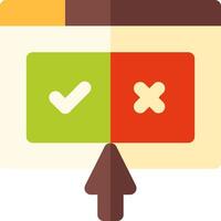 A check mark and a tick mark on a white background vector