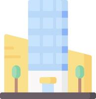 An illustration of a tall building with trees vector