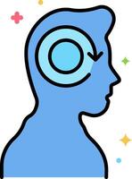 A person with a brain in the center of their head vector