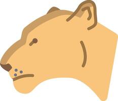 A lion head with a blue dot on its nose vector