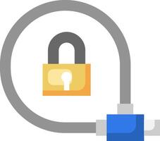 A lock and a pipe connected to a white background vector