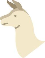 A llama head with a long neck and long ears vector
