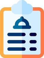 A cloud icon with a file on it vector