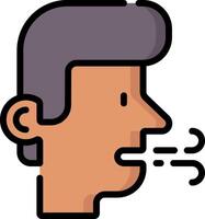 A man with a cold nose and a cough vector