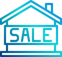A house with a sale sign on it vector