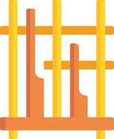 A wooden fence with a ladder and a ladder vector