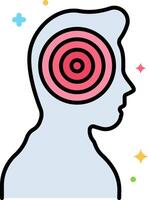 A person with a target in their head vector
