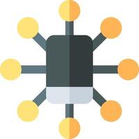 A phone with many different colored circles around it vector
