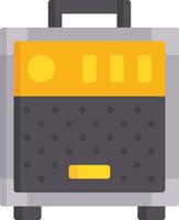 A small portable speaker with yellow and black buttons vector