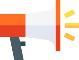 A megaphone with a yellow light shining through it vector