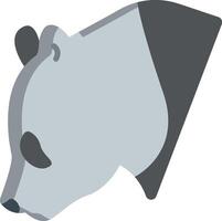 A panda bear head icon on a white background vector