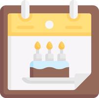 A calendar with a cake on it vector