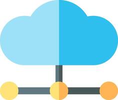 A cloud with three yellow dots on it vector