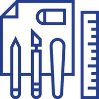 A ruler, pencils, and a ruler icon vector
