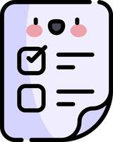 A cute bear with a check box on a piece of paper vector