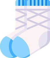 A pair of socks with blue and white stripes vector