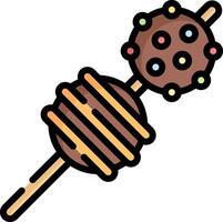 A chocolate bar with a stick on it vector