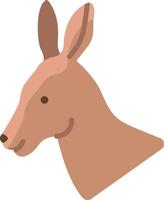 A kangaroo head on a white background vector
