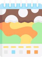 A colorful notebook with a white background vector
