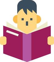 A man reading a book with his eyes closed vector
