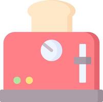 A toaster with a slice of bread on it vector