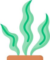 A green plant in a pot on a white background vector