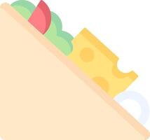 A taco with cheese and watermelon vector
