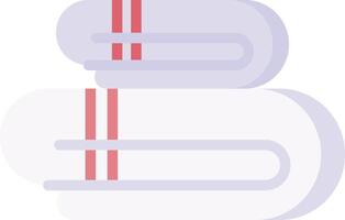 A stack of towels with red stripes vector