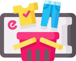 A basket with clothes and a check mark on it vector