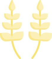 Two yellow flowers on a white background vector