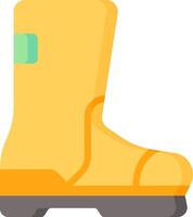 Yellow rubber boots icon vector