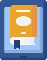 A book icon with a blue ribbon on it vector