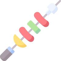 A skewer with colorful skewers on it vector
