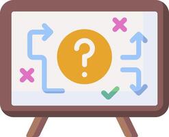 Question mark on a whiteboard vector