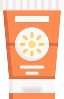 A jar of sunscreen with a sun on it vector
