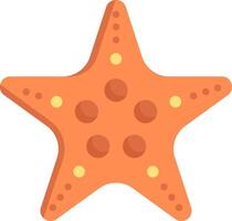 An orange starfish with dots on it vector