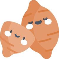 Two carrots with eyes and faces vector