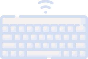 A wireless keyboard with a wifi symbol on it vector