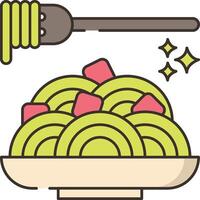 Avocado salad with honey and spoon vector