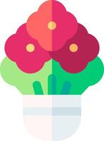 A flower pot with flowers in it vector