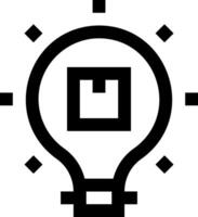 A light bulb with a square in it vector