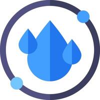 Water drop icon with blue circles vector