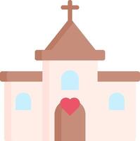 A church with a heart on top vector