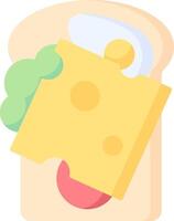 A slice of cheese and a slice of bread vector