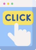 Click icon on a website vector
