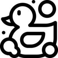 A black and white drawing of a duck vector