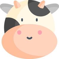 A cartoon cow with a big smile on its face vector
